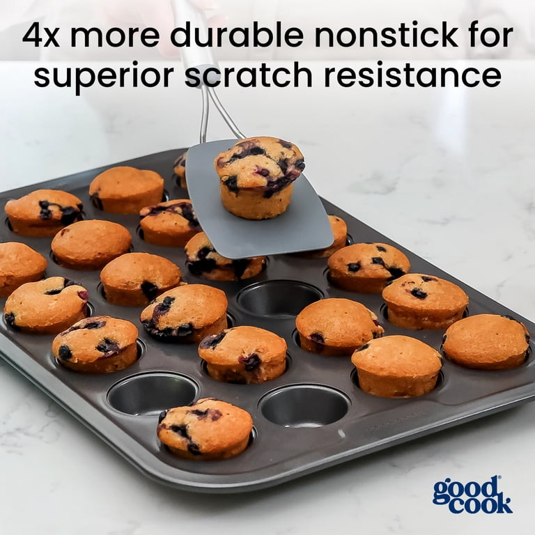 GoodCook 24-Cup Mini Muffin Pan, Nonstick Steel photo 3