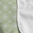 thumbnail image 4 of Floral Microwave Oven Cover, Geometric Ornamental Flowers on Green Background Symmetrical Pattern, Water Resistant Organizer with Pockets for Kitchen, 36" x 12", Pistachio Green White, by Ambesonne, 4 of 4