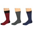 thumbnail image 6 of Sierra Socks Men's Dress Casual 3 Pair Pack Combed Cotton Crew Diamond Pattern Socks (US Shoe Size 8-12, Navy/Charcoal/Black), 6 of 11