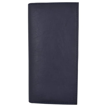 Basic PU Leather Blue Checkbook Covers