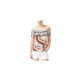 thumbnail image 1 of American Rag Blusa estampada con hombros descubiertos para mujer alhambra M, 1 of 1