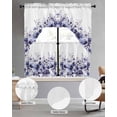 thumbnail image 2 of Purple Blooms Floral Swag Curtains for Living Room/Bedroom Windows, Farmhouse Spring Flowers Botanical Kitchen Curtains and Valances Set 36 Inch Length, Light Filtering Swags Valance Curtain Panels, 2 of 5