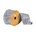 thumbnail image 1 of Vickerman Q180572 2.5 in. x 10 Yards Silver &amp; Pewter Swirl Ribbon, 1 of 1