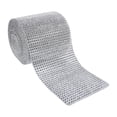 thumbnail image 1 of Dosaele 10 Yards Silvery  Plastic  Rhinestone Mesh Ribbon Roll Sparking Wedding Ornament 24 Rows, 1 of 8
