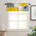 thumbnail image 7 of Watercolor Brush Kitchen Curtains and Valances Set, Gray Yellow Abstract Modern Graffiti Rod Pocket Window Valance 18 Inch Window Curtain Panels for Living Room Bedroom Laundry, 27.5x36in, 3 Pieces, 7 of 7