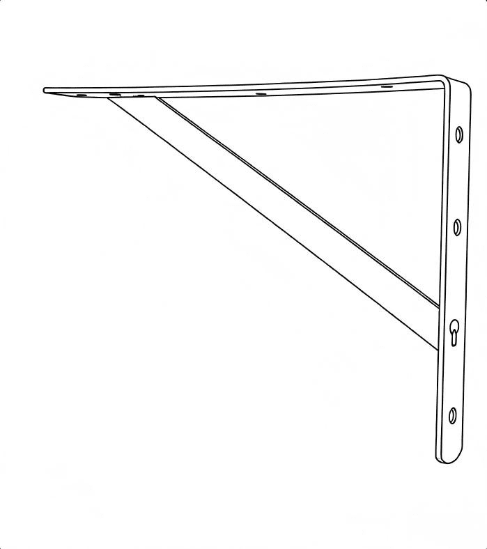 Heavy Duty 8x12 Inch Black Shelf Bracket Set - 12 Pack