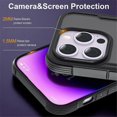 thumbnail image 3 of For iPhone 16 Pro Max Case PC+TPU Drop-Proof Skin-Touch Phone Back Cover - Black, 3 of 5