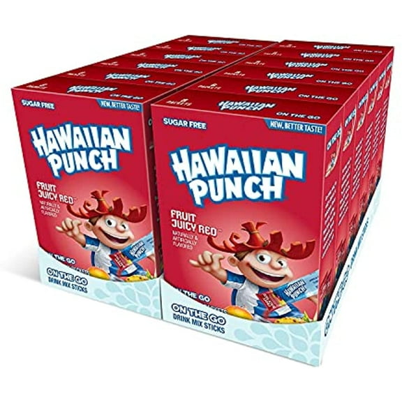 Hawaiian Punch Powder Drink Mix â Sugar Free & Delicious, Excellent Source Of Vitamin C (Fruit Juicy Red, 96 Sticks)