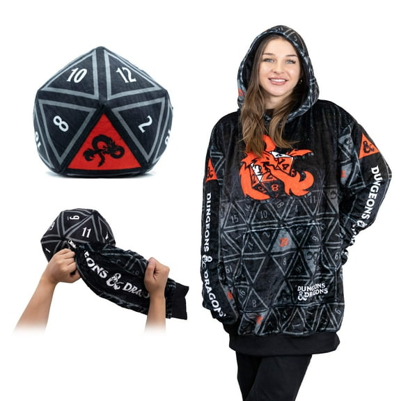 Hasbro | Dungeons  Dragons Snugible 2-in-1 Blanket Hoodie  Pillow