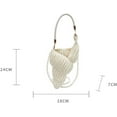 thumbnail image 6 of Handwoven Fashion Seashell Bag for Women Crochet Beach Bag Unique Boho Clutch with Pearl Strap Leather Handle 2025, 6 of 7