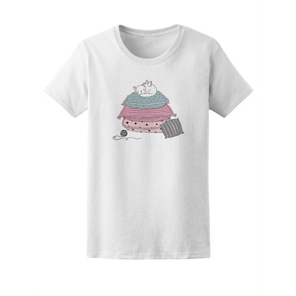 Beautiful Winged Angel Kitty T-Shirt Women -Image by Shutterstock, Female x-Large