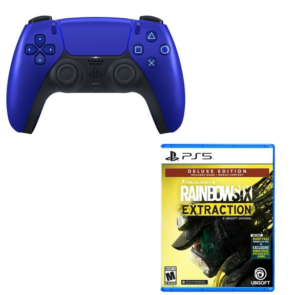 DualSense Controller in Cobalt Blue with Rainbow Six Extraction
