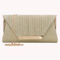 thumbnail image 5 of Bolsos de embrague tipo sobre Bolso de noche con cadena Bolsos de fiesta elegantes a la moda (Oro), 5 of 5