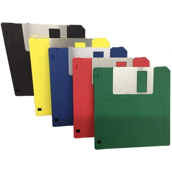3.5" DD2 720KB UnFormatted Floopy Disks Diskettes (50-Bulk Pack, Assorted Rainbow Colors)