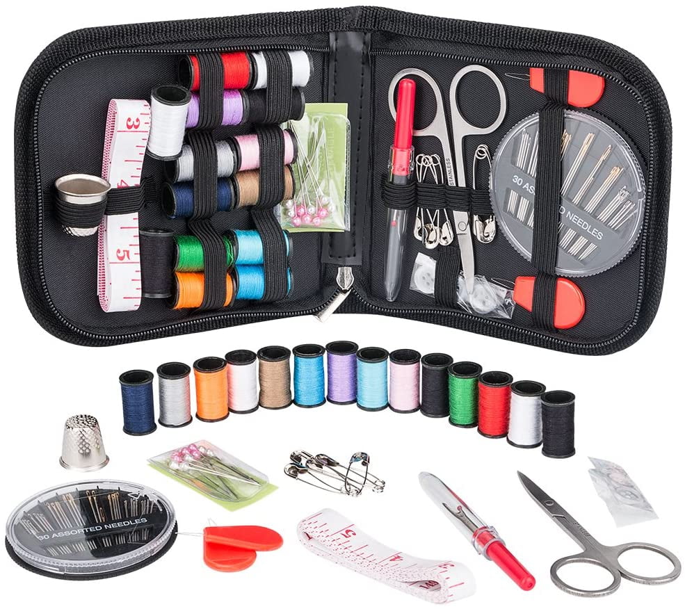 10Pcs Travel home sewing kit case needle thread tape scissor set handcraft S! 