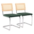 thumbnail image 2 of ZUO Montrose Modern Dining Chair in Green & Natural, 2 of 12