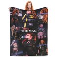 thumbnail image 1 of Manta de franela ultra suave y acogedora de Becky Lynch para picnic para niños, niñas y adultos, mantas ligeras y esponjosas para sofá, cama, sofá, sala de estar, 1 of 6