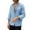 Blue, variant on Baqcunre Graphic Tees Men Men'S Solid Color Lapel Long Sleeved Shirt Casual Beach Shirt Linen Shirts For Men Tops For Men Black L