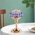 thumbnail image 4 of Soporte de candeliere de mosaico, candeliere de cristal chapado en oro para comedor, de , centro de , , 8cmx8cmx16cm Colco Porta vela, 4 of 7