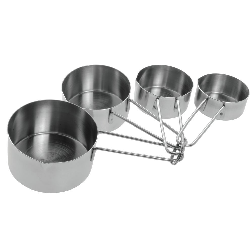 HUBERT Measuring Cup Set with Heavy Wire Handles Stainless Steel