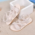 thumbnail image 6 of Zshosam Baby Summer Shoes Girl Girl's Bow Tie Decor Single Band Flats Square Open Toe Leather Slide Sandals Size 2,(White Big Kids 2), 6 of 6