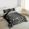 thumbnail image 3 of Feelyou Fashion Sequin Print Queen Comforter Set for Girls, Glitter Luxury Diamond Bedding Sets, Princess Style Reversible Bedding Comforter Set, Lightweight Room Decor, 3 Pieces, 3 of 8