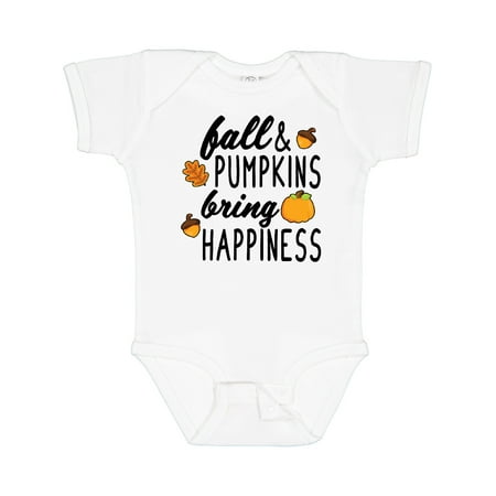

Inktastic Thanksgiving Fall and Pumpkins Bring Happiness Boys or Girls Baby Bodysuit