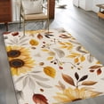 thumbnail image 2 of Sunflower Leaf Area Rugs 4x6 ft Spring Plants Linen Background Washable Rug Non Slip Indoor Carpet Absorbent Floor Mat for Living Room Bedroom Dining Room, 2 of 9