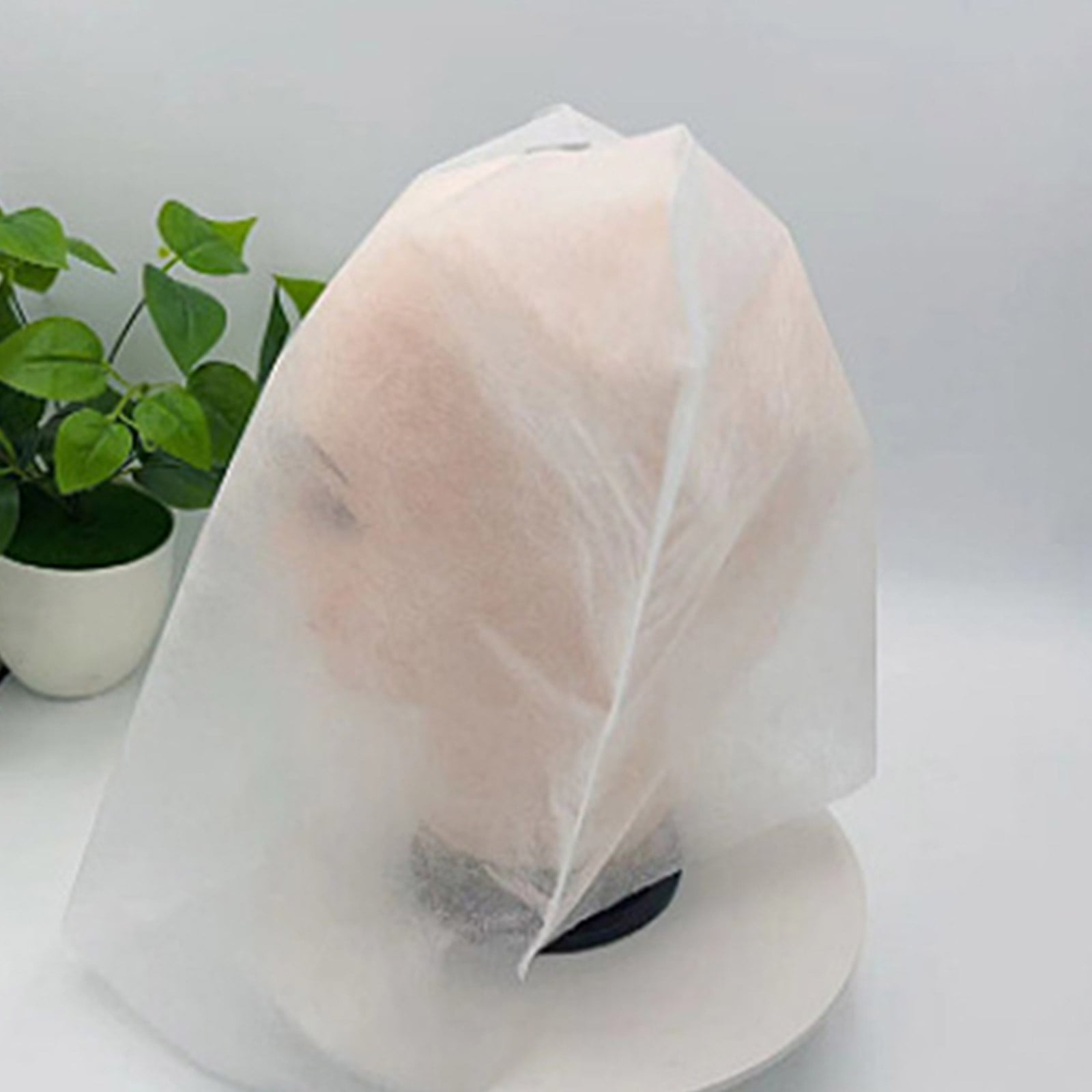 100Pcs Makeup Protector Hood Disposables Makeup Face Covers Clothing Protector Cosmetic Mask for Women Girls Dressing
