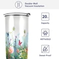 thumbnail image 4 of SKYSONIC Doodle Flower and Butterfly Pattern 20 oz Stainless Steel Insulated Mug, Double Vacuum Insulated Travel Mug with Lid and Straw, 4 of 7
