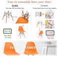 thumbnail image 4 of Lacoo Dining Chairs Pre Assembled Modern Style DSW Chair Classic Shell Armless Indoor Kitchen Dining Living Room Side Chairs Set of 4 (Orange), 4 of 6