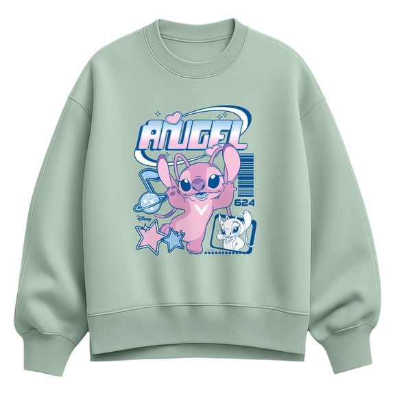 Lilo & Stitch - Angel Y2k - Women's Oversized Fleece Crew Sweatshirt