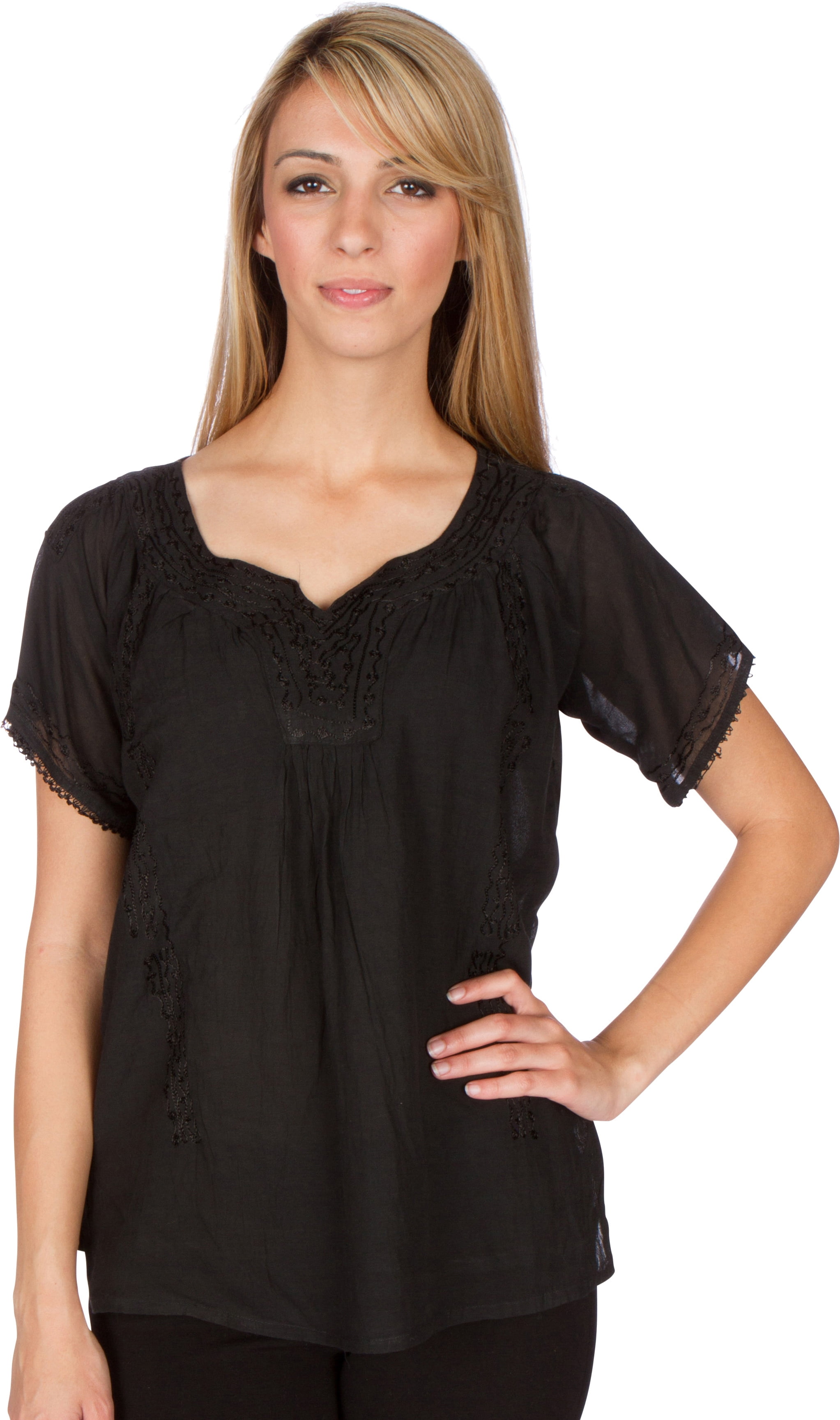 semi sheer black top