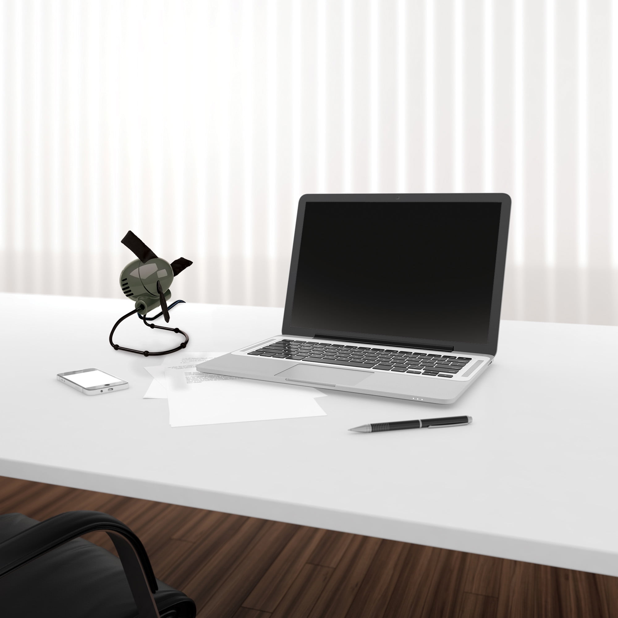 Vornado Zippi Personal Desktop Fan, 6.25", Graphite Gray (New)