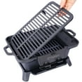 thumbnail image 6 of Small Charcoal Cast Iron Grill - Portable Outdoor Hibachi with Tabletop Skillet Function, 6 of 17