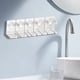 thumbnail image 4 of Estantería estética montada en la pared - Estante de plástico blanco para el lavabo del baño • 10,35x1,69x2,68 pulgadas, 4 of 6