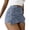 shorts 43#Light Blue, variant on Women's Asymmetrical Denim Skort Wrap Front with Button Closure Stretchy Slim Fit Jeans Shorts for Casual Party Evening