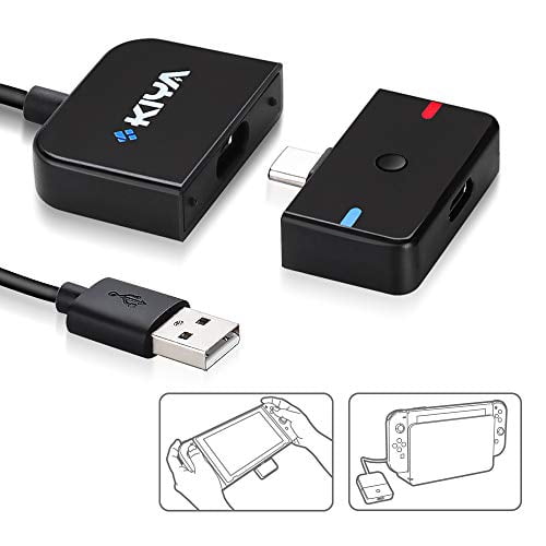 Kiya Switch Bluetooth Adapter For Nintendo Switch Lite Ps4 Pc Usb C Usb A Adaptable Passthrough Usb C Charging Port Connect Airpods Bluetooth Headsets Speakers Support 2 Headphones Walmart Com