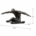 thumbnail image 2 of Hi-Line Gift Ltd. Stretching Human Sculpture Resin Home Decor Contempory Tabletop Ornament, 2 of 7