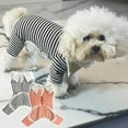 thumbnail image 2 of Colored Stripes Pet Jumpsuits Dress-Up Breathable Bodysuit Clothes for Autumn – Warm Kitten Puppy Cats, 2 of 8