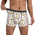 thumbnail image 3 of Men's Boxer Briefs, Peace sign flower butterfly feather boho Soft Comfy Mens Underwear Boxer Briefs Breathable With Widen Waist, 3 of 7