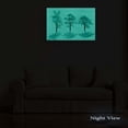 thumbnail image 6 of Startonight Canvas Wall Art Abstract - Grunge Background and Three Teal Trees Painting - Framed 24" x 36"&nbsp;, 6 of 6