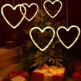thumbnail image 4 of Christmas Window Lights Decorations, Battery Powered LED Light Heart Shaped Hanging Pendant, for Xmas Tree Fireplace Indoor Decor, 4 of 6