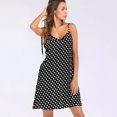 thumbnail image 2 of Vestido de mujer, cuello en V, sin mangas, con tirantes finos, sin espalda, vintage Eccomum XL negro, 2 of 6