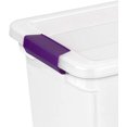 USHARE 27 Quart ClearView Latch Box, Stackable Storage Bin with