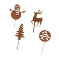 thumbnail image 1 of Estacas de jardín navideñas, letreros navideños para jardín, estatuas artísticas, micropaisaje decorativo Juego de 4 piezas estilo D, 1 of 9
