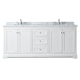 thumbnail image 4 of Wyndham Collection 80" Oval-Sinks Wood Double Bathroom Vanity in White, 4 of 5