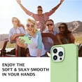 thumbnail image 4 of iPhone 14 Pro Max Case, Liquid Silicone Soft Gel Rubber iPhone 14 Pro Max Phone Case with Microfiber Lining Shockproof Protective Phone Cases for 6.7 inch iPhone 14 Pro Max,Matcha Green, 4 of 15
