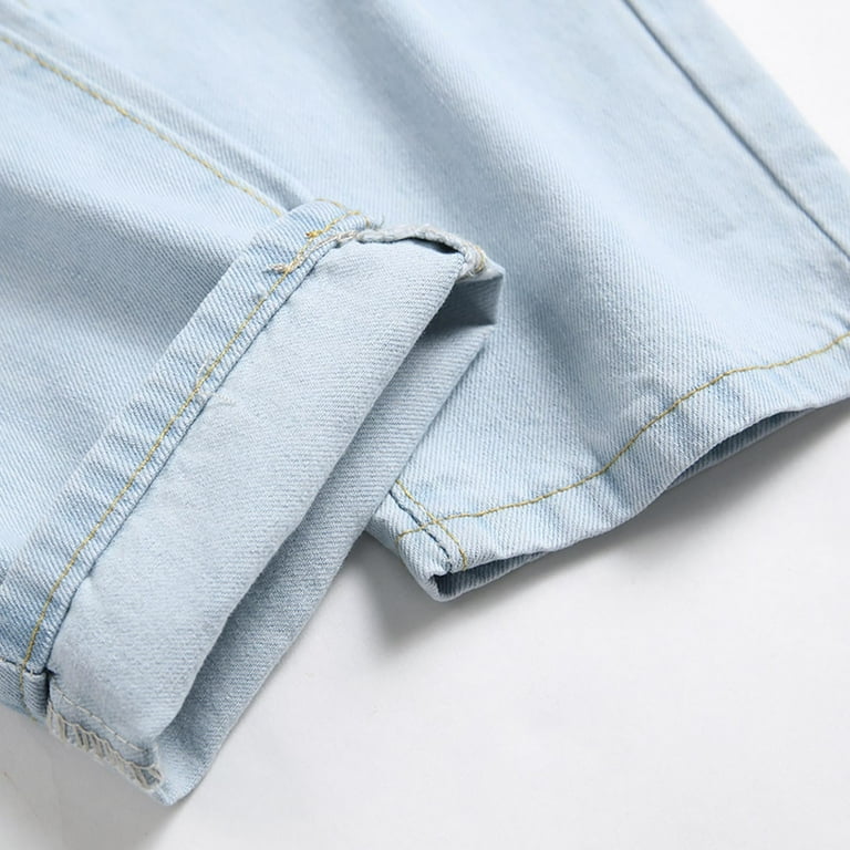 Sky blue biker jeans deals