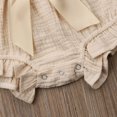 thumbnail image 4 of Infant New Born Girls Pure Romper with Ruffled Sleeves Big Bow, 4 of 9
